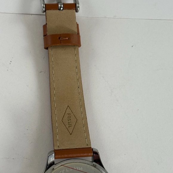 FOSSIL RYE MULTIFUNCTION Watch Blue Dial Leather Band Women's BQ3765 - Picture 9 of 16